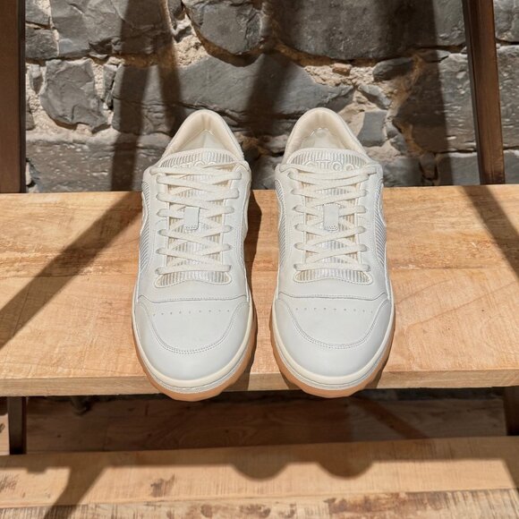 Gucci Ivory Leather MAC80 GG Embroidered Sneakers - Picture 4 of 13